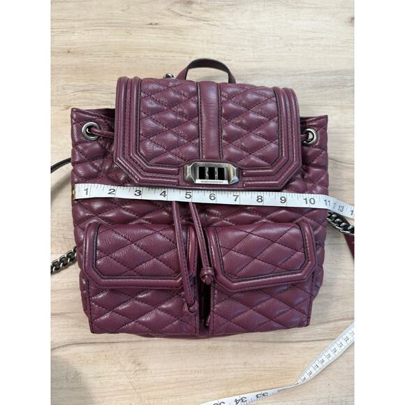 Rebecca Minkoff plum purple quilted leather backpack - Picture 7 of 8
